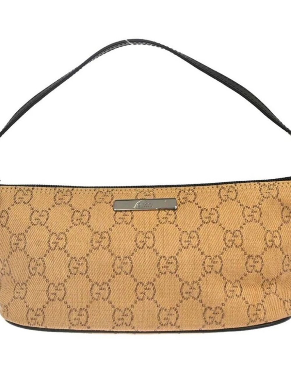 Gucci Brown Black Canvas GG Handbag